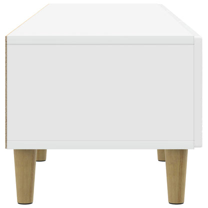 vidaXL TV Cabinet 147 x 34.5 x 30 cm High Gloss White Engineered Wood