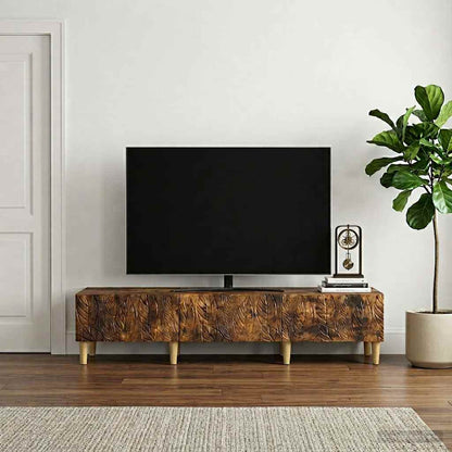 vidaXL TV Cabinet 147 x 34.5 x 30 cm Smoked Oak Engineered Wood