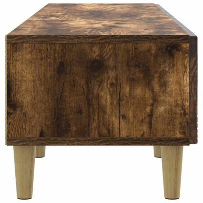 vidaXL TV Cabinet 147 x 34.5 x 30 cm Smoked Oak Engineered Wood