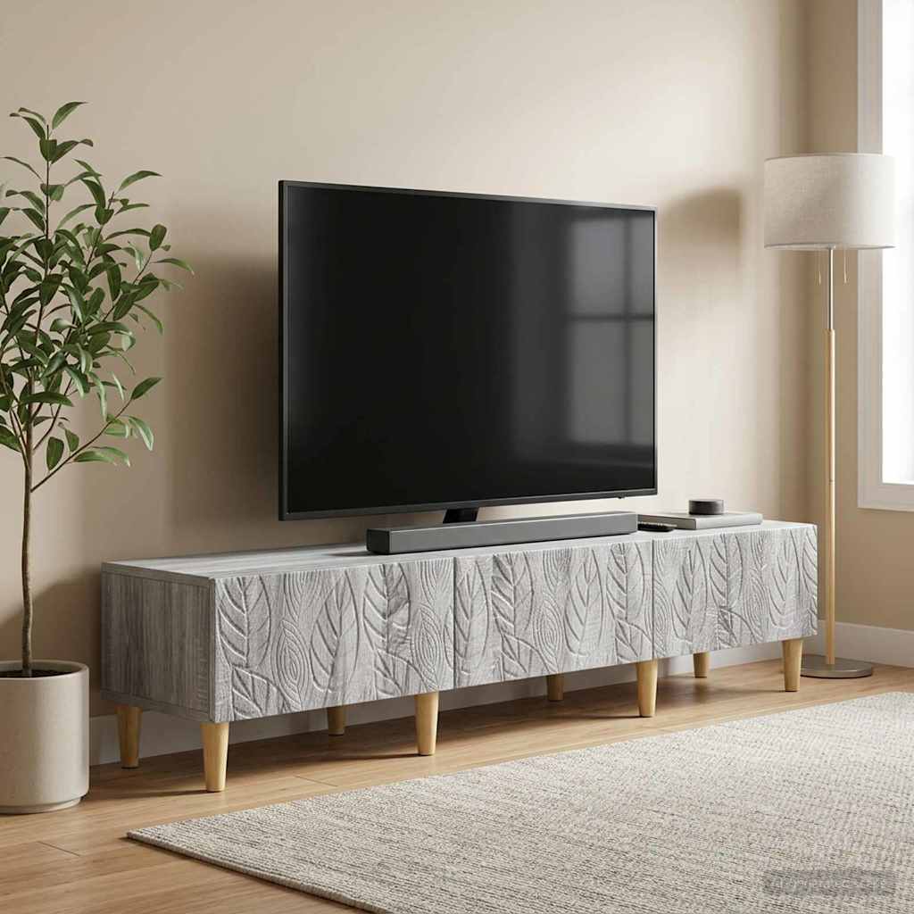 vidaXL TV Cabinet 147 x 34.5 x 30 cm Grey Sonoma Engineered Wood
