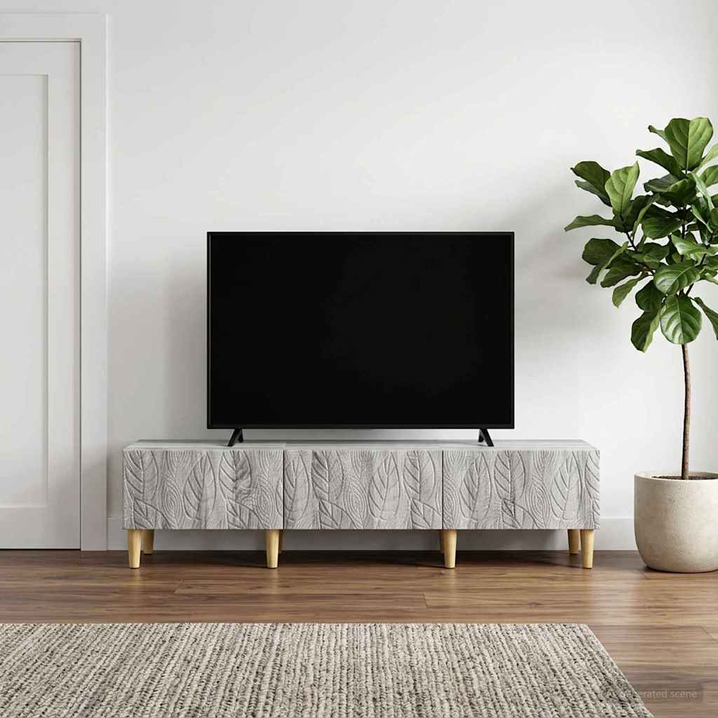 vidaXL TV Cabinet 147 x 34.5 x 30 cm Grey Sonoma Engineered Wood