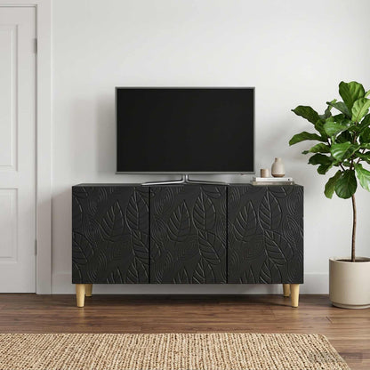 vidaXL TV Cabinet 99 x 34.5 x 50 cm Black Engineered Wood