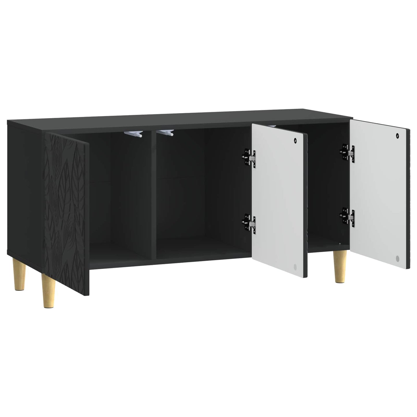vidaXL TV Cabinet 99 x 34.5 x 50 cm Black Engineered Wood