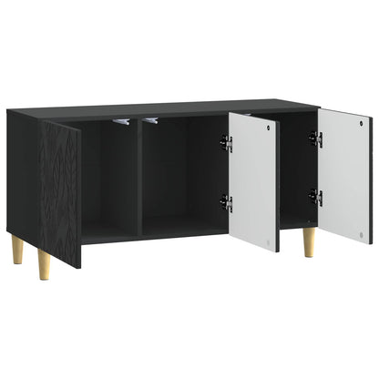 vidaXL TV Cabinet 99 x 34.5 x 50 cm Black Engineered Wood