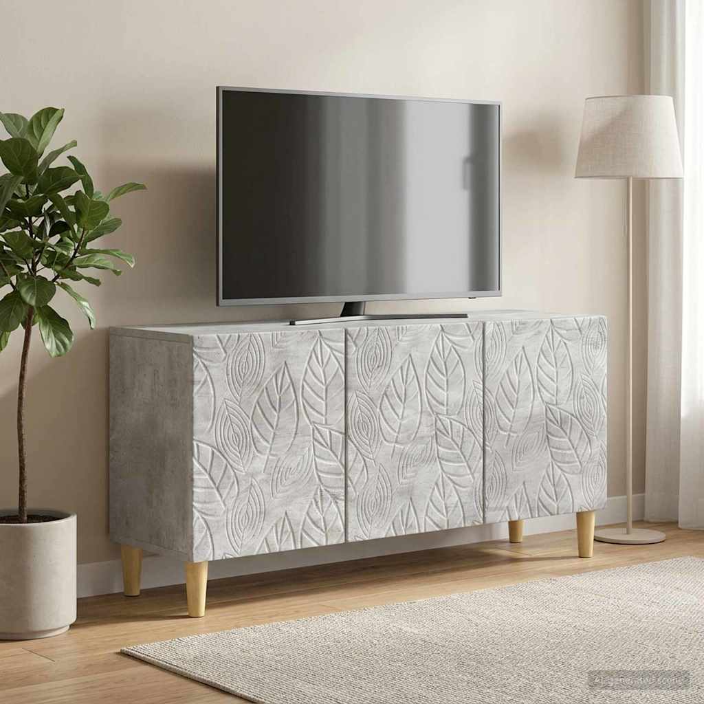 vidaXL TV Cabinet 99 x 34.5 x 50 cm Concrete Grey Engineered Wood