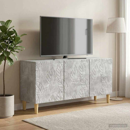vidaXL TV Cabinet 99 x 34.5 x 50 cm Concrete Grey Engineered Wood