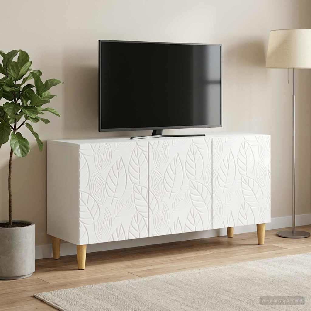 vidaXL TV Cabinet 99 x 34.5 x 50 cm High Gloss White Engineered Wood