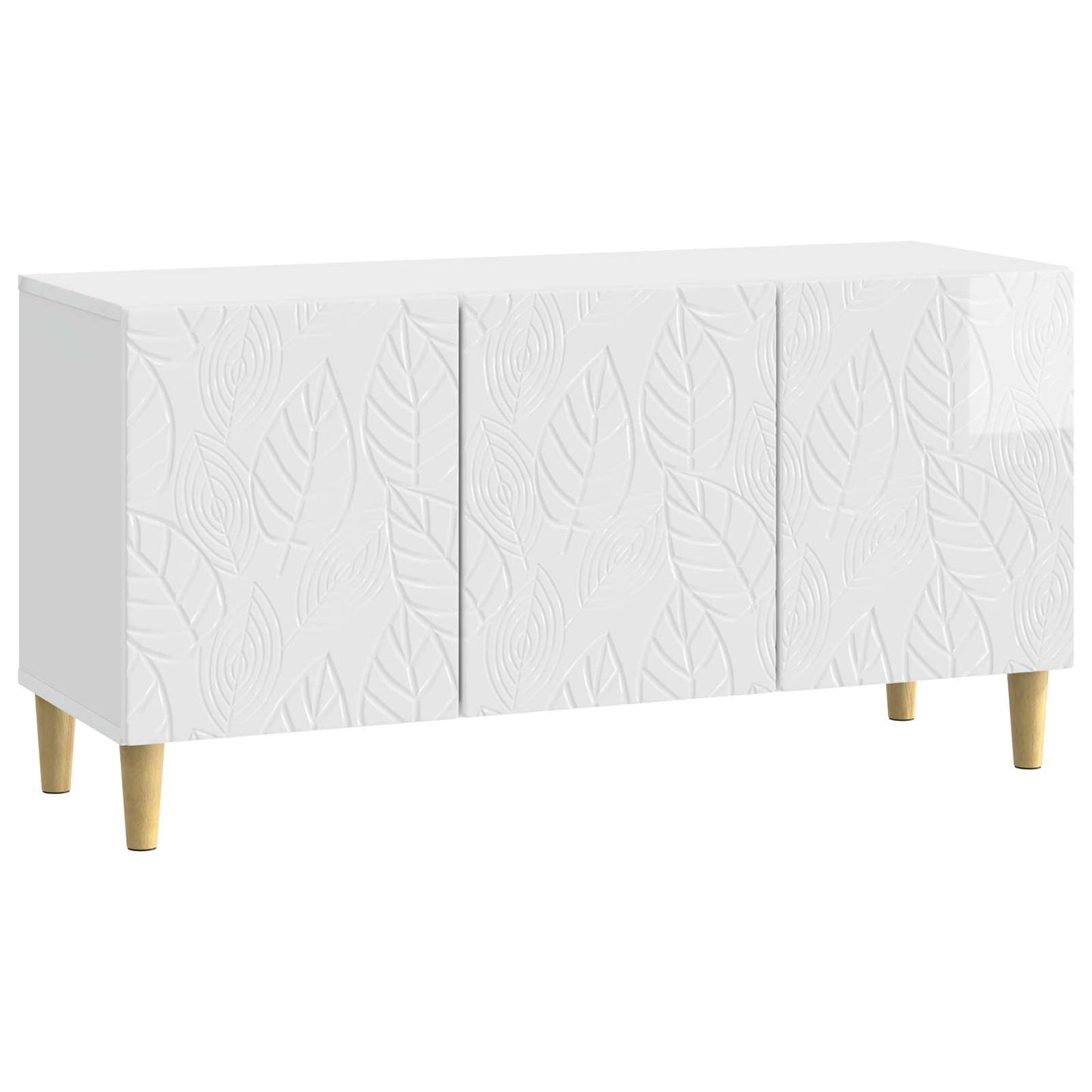 vidaXL TV Cabinet 99 x 34.5 x 50 cm High Gloss White Engineered Wood