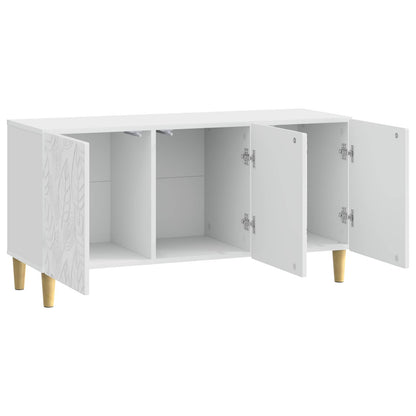 vidaXL TV Cabinet 99 x 34.5 x 50 cm High Gloss White Engineered Wood