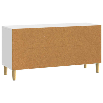 vidaXL TV Cabinet 99 x 34.5 x 50 cm High Gloss White Engineered Wood