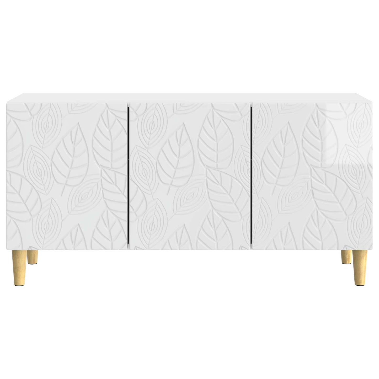 vidaXL TV Cabinet 99 x 34.5 x 50 cm High Gloss White Engineered Wood