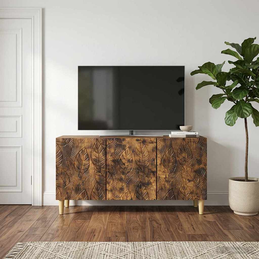 vidaXL TV Cabinet 99 x 34.5 x 50 cm Smoked Oak Engineered Wood