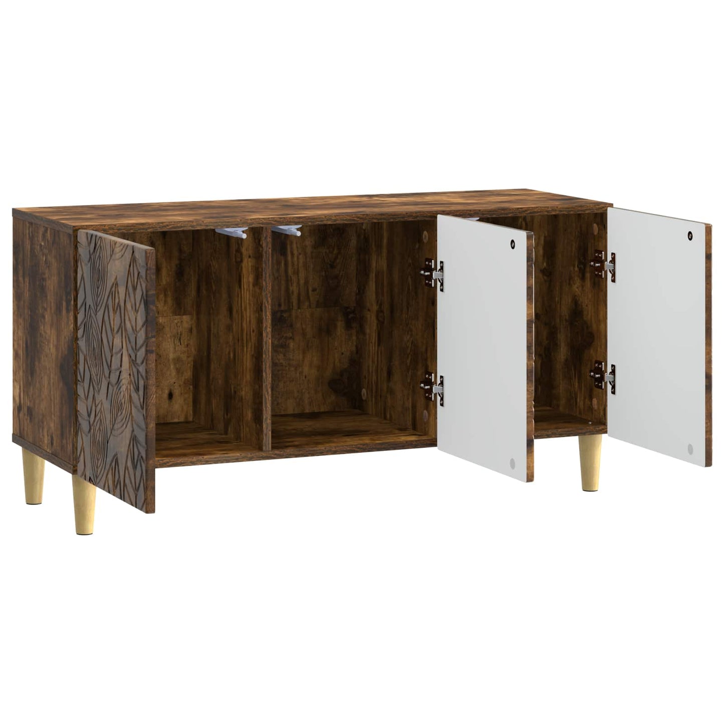 vidaXL TV Cabinet 99 x 34.5 x 50 cm Smoked Oak Engineered Wood