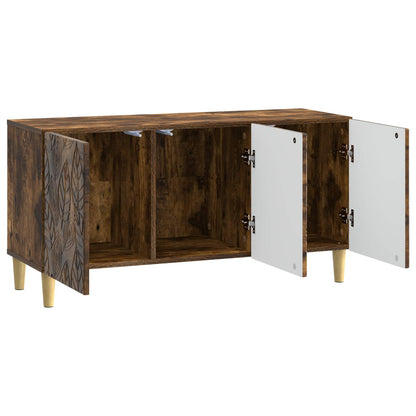 vidaXL TV Cabinet 99 x 34.5 x 50 cm Smoked Oak Engineered Wood