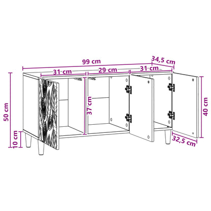 vidaXL TV Cabinet 99 x 34.5 x 50 cm Grey Sonoma Engineered Wood