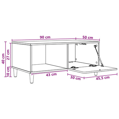 vidaXL Coffee Table White 90 x 50 x 40 cm Engineered Wood