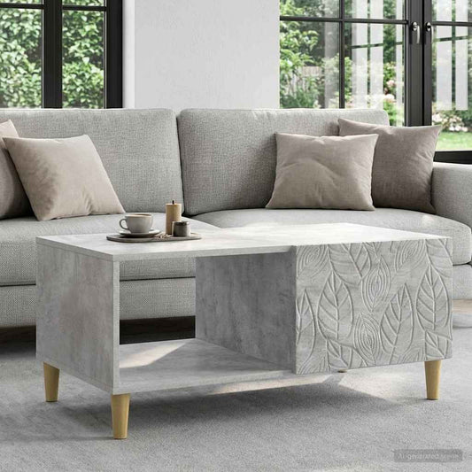 vidaXL Coffee Table Concrete Grey 90 x 50 x 40 cm Engineered Wood