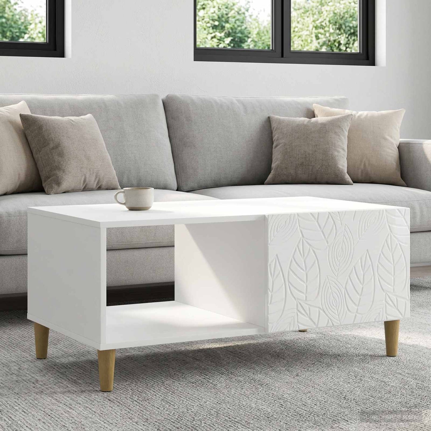 vidaXL Coffee Table High Gloss White 90 x 50 x 40 cm Engineered Wood