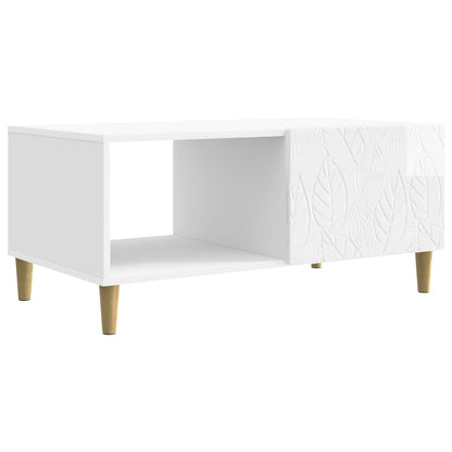 vidaXL Coffee Table High Gloss White 90 x 50 x 40 cm Engineered Wood
