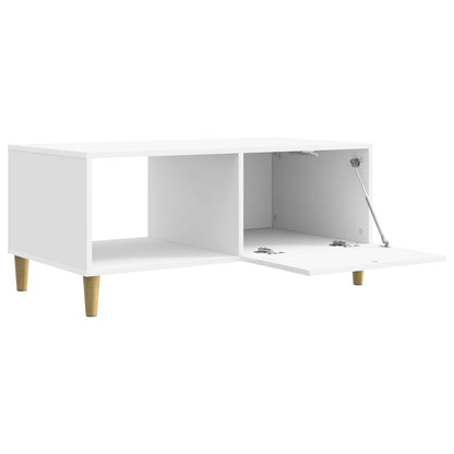 vidaXL Coffee Table High Gloss White 90 x 50 x 40 cm Engineered Wood