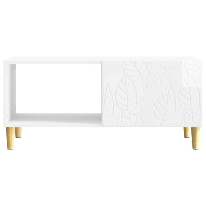 vidaXL Coffee Table High Gloss White 90 x 50 x 40 cm Engineered Wood
