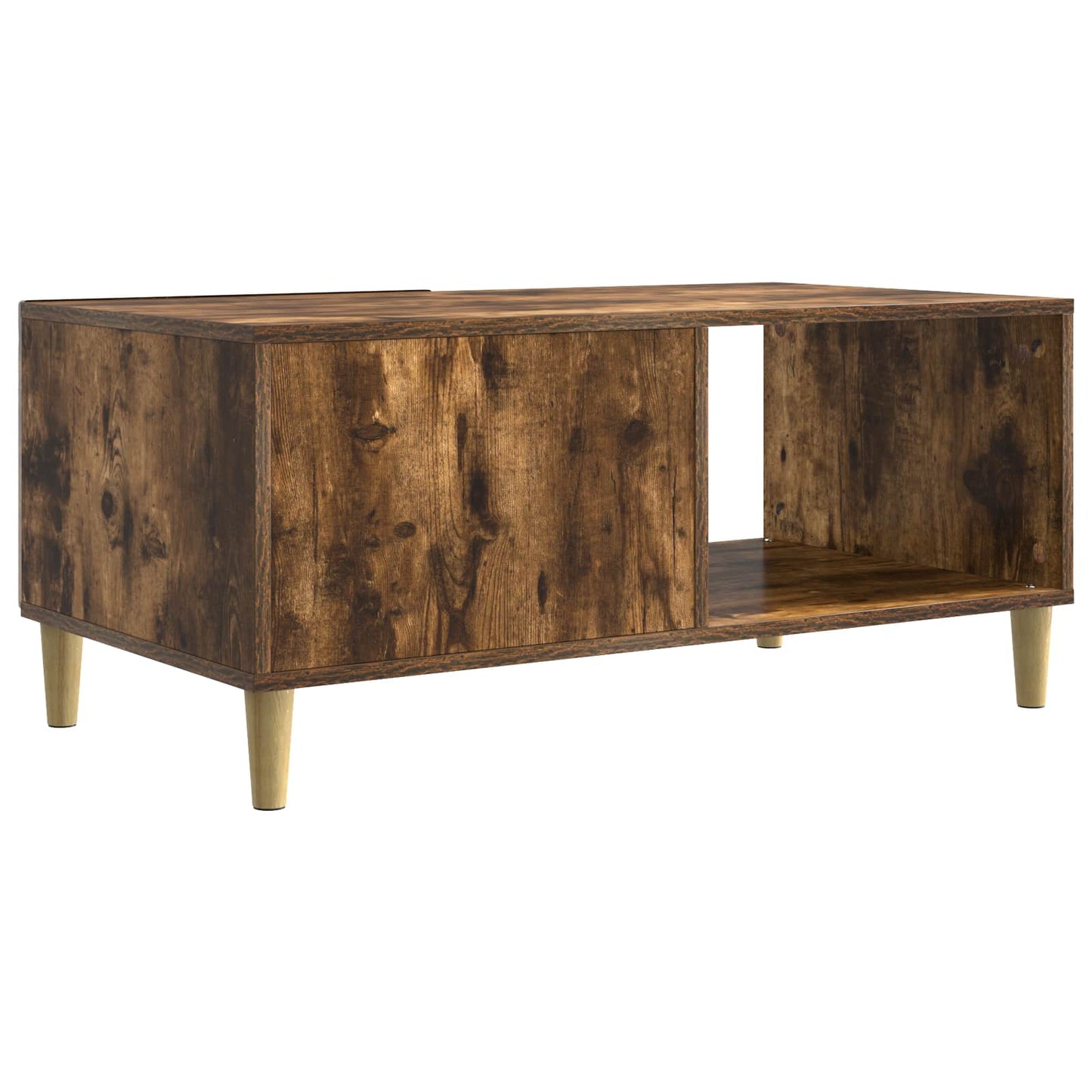 vidaXL Coffee Table Smoked Oak 90 x 50 x 40 cm Engineered Wood