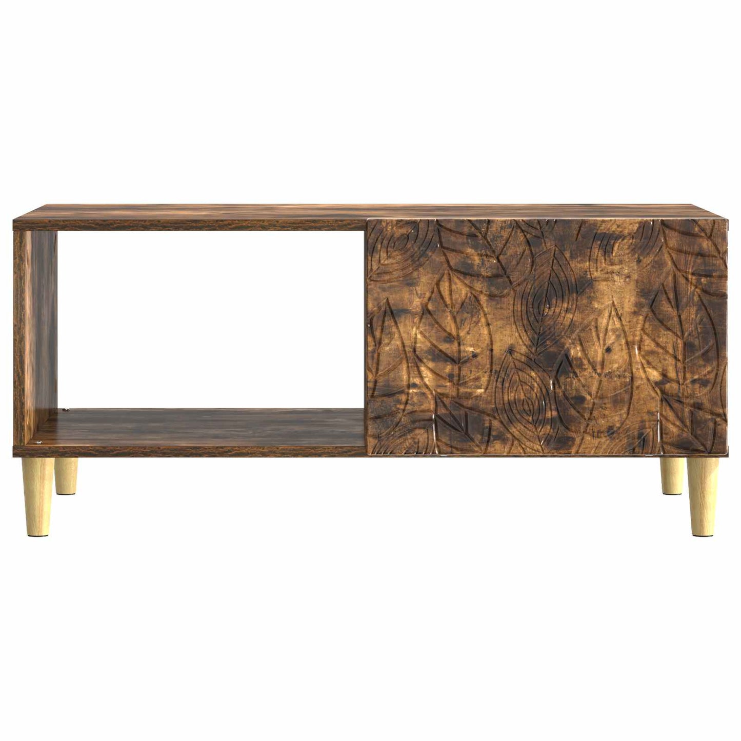 vidaXL Coffee Table Smoked Oak 90 x 50 x 40 cm Engineered Wood