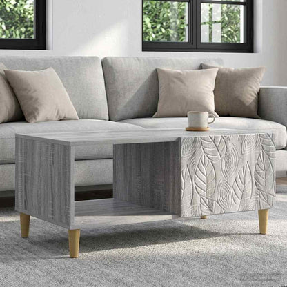 vidaXL Coffee Table Grey Sonoma 90 x 50 x 40 cm Engineered Wood