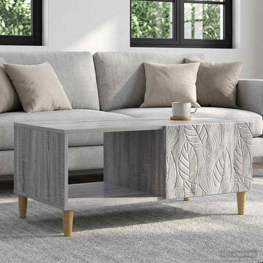 vidaXL Coffee Table Grey Sonoma 90 x 50 x 40 cm Engineered Wood