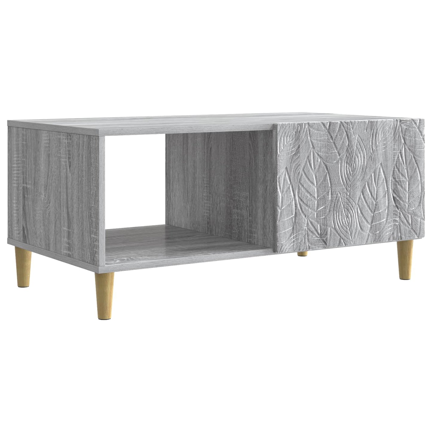 vidaXL Coffee Table Grey Sonoma 90 x 50 x 40 cm Engineered Wood