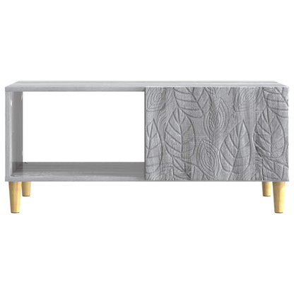 vidaXL Coffee Table Grey Sonoma 90 x 50 x 40 cm Engineered Wood