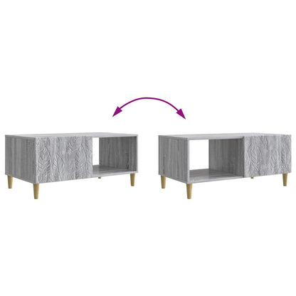 vidaXL Coffee Table Grey Sonoma 90 x 50 x 40 cm Engineered Wood