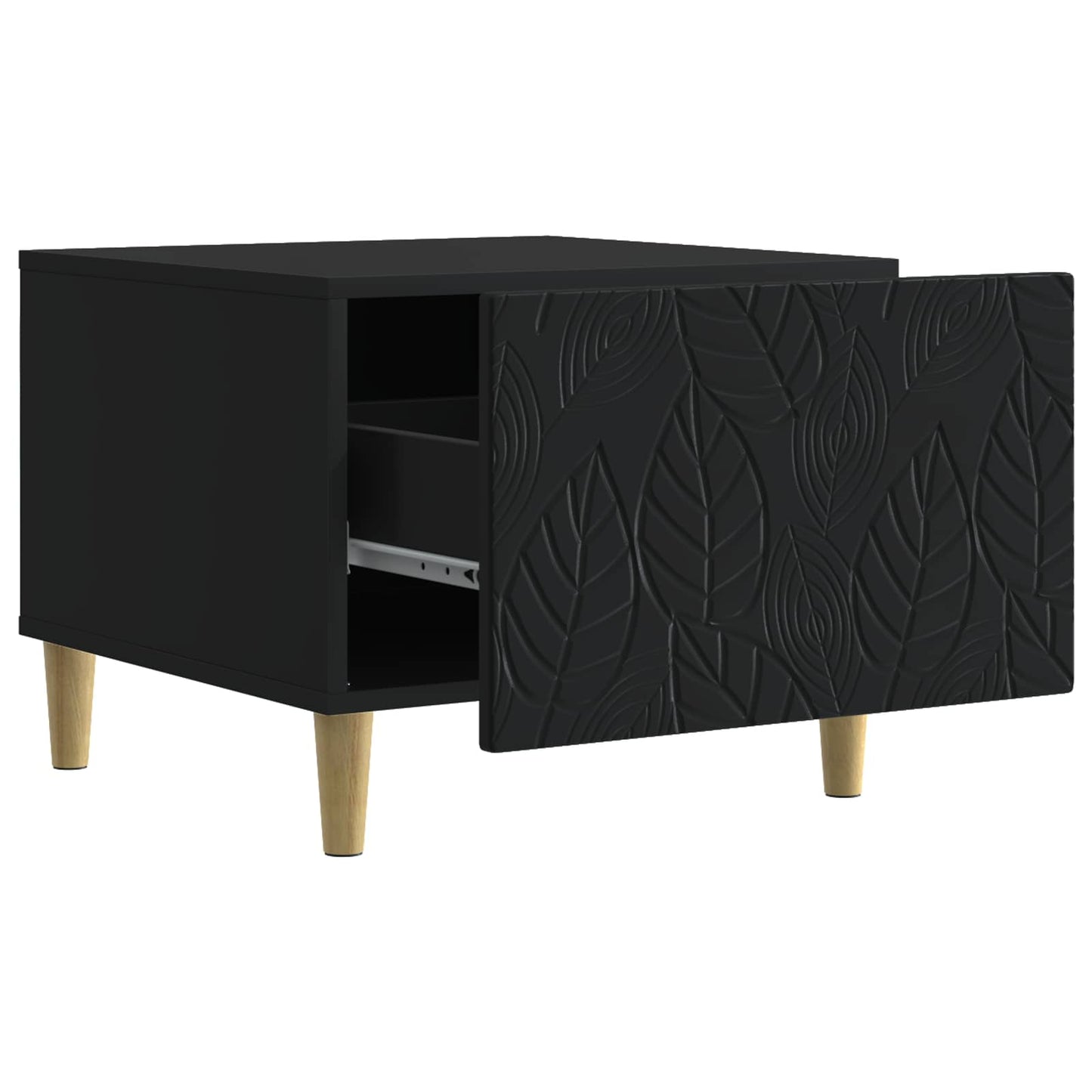 vidaXL Coffee Table Black 50 x 49 x 40 cm Engineered Wood