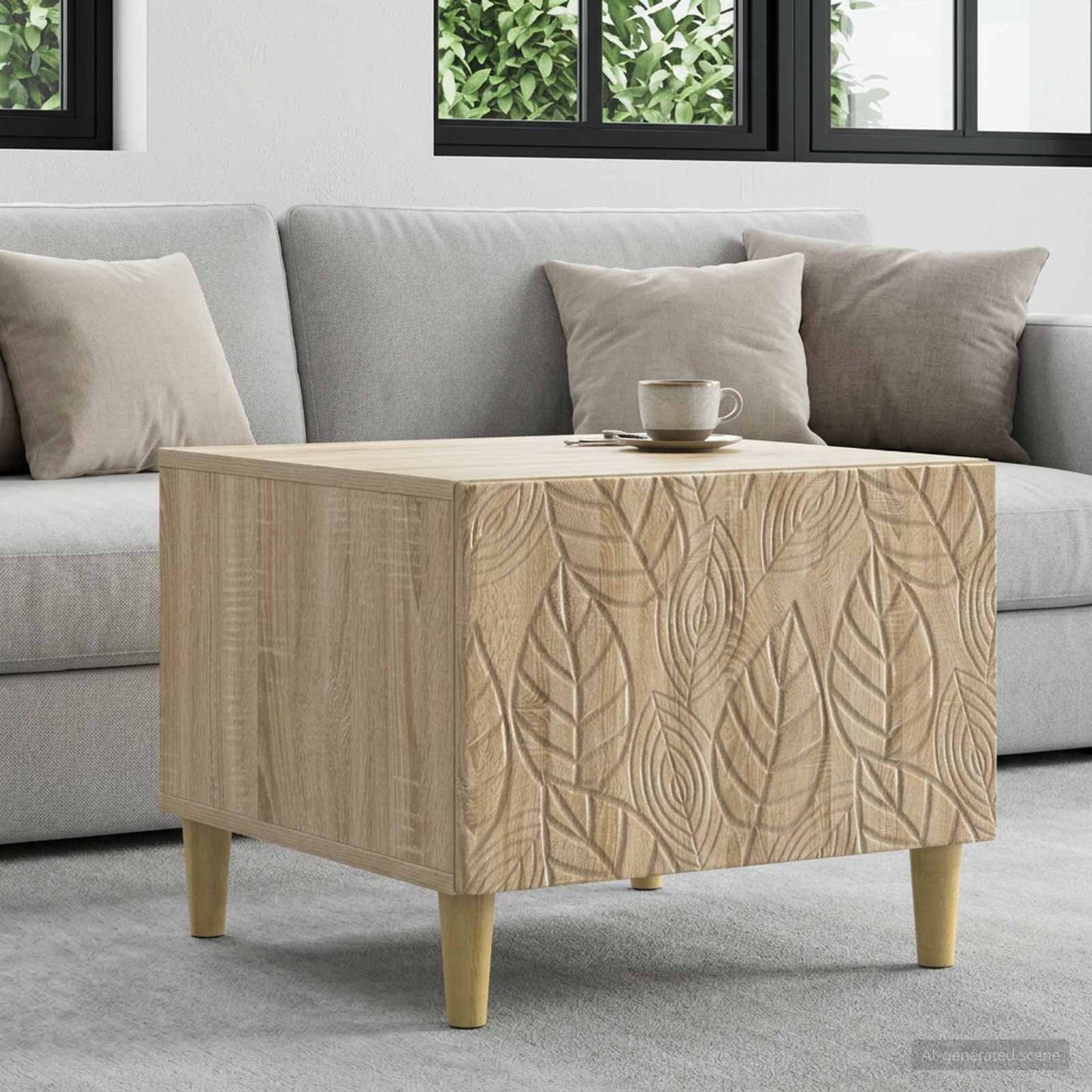 vidaXL Coffee Table Sonoma Oak 50 x 49 x 40 cm Engineered Wood