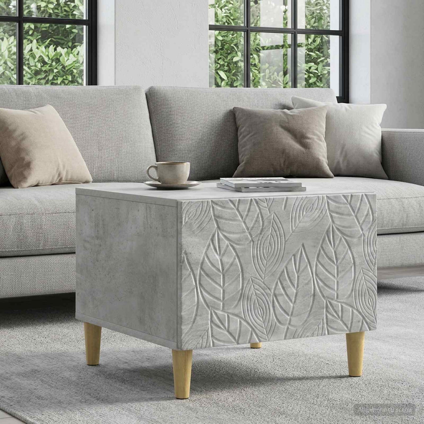 vidaXL Coffee Table Concrete Grey 50 x 49 x 40 cm Engineered Wood