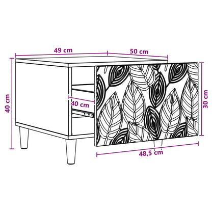vidaXL Coffee Table Concrete Grey 50 x 49 x 40 cm Engineered Wood