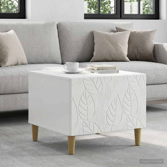 vidaXL Coffee Table High Gloss White 50 x 49 x 40 cm Engineered Wood