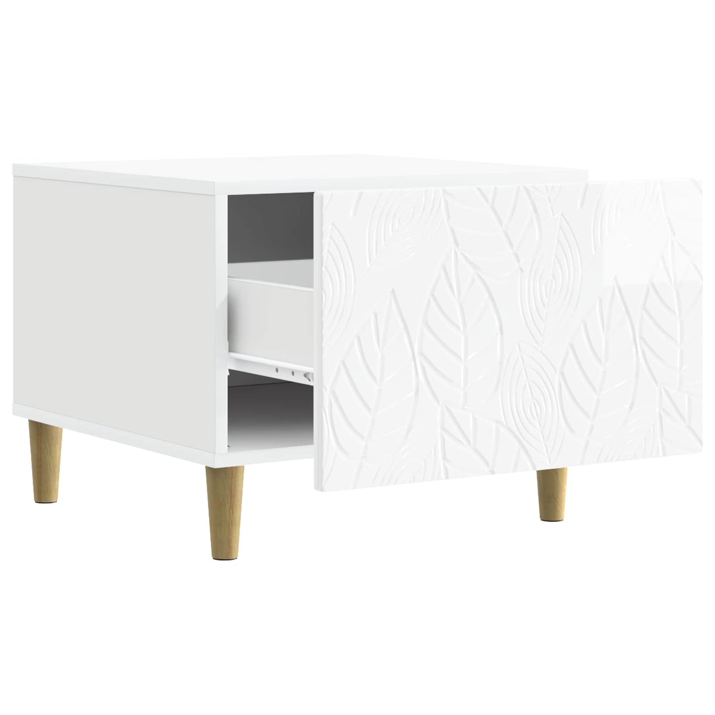 vidaXL Coffee Table High Gloss White 50 x 49 x 40 cm Engineered Wood
