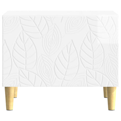 vidaXL Coffee Table High Gloss White 50 x 49 x 40 cm Engineered Wood