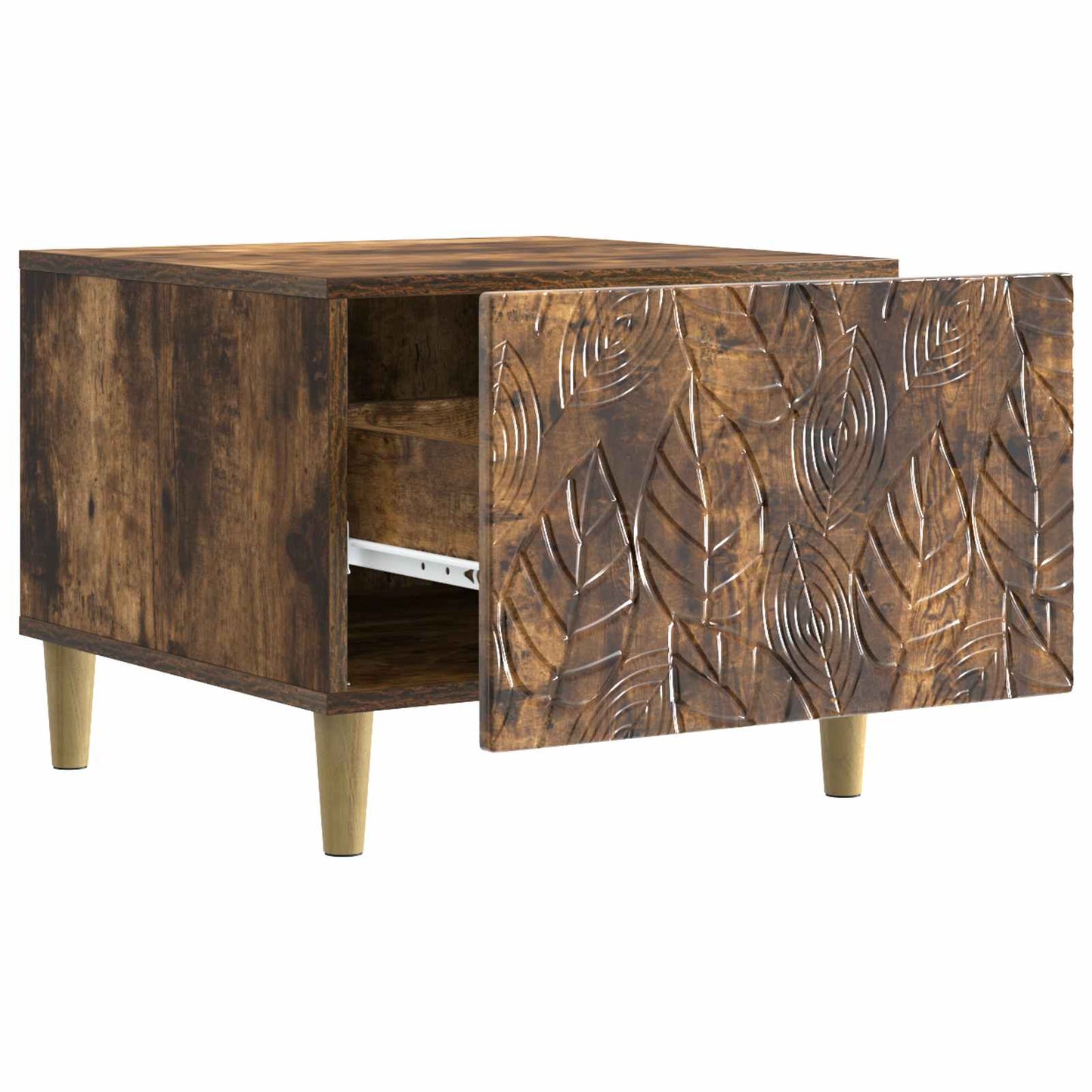vidaXL Coffee Table Smoked Oak 50 x 49 x 40 cm Engineered Wood