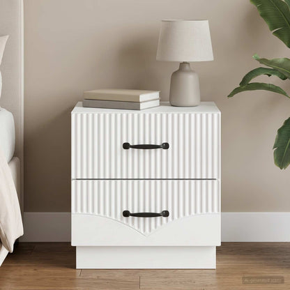vidaXL Bedside Cabinet White 43 x 34.5 x 44.5 cm Engineered Wood