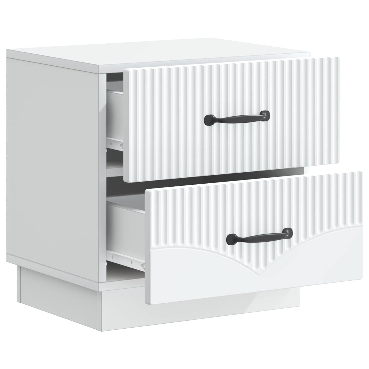 vidaXL Bedside Cabinet White 43 x 34.5 x 44.5 cm Engineered Wood