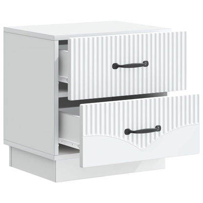 vidaXL Bedside Cabinet White 43 x 34.5 x 44.5 cm Engineered Wood
