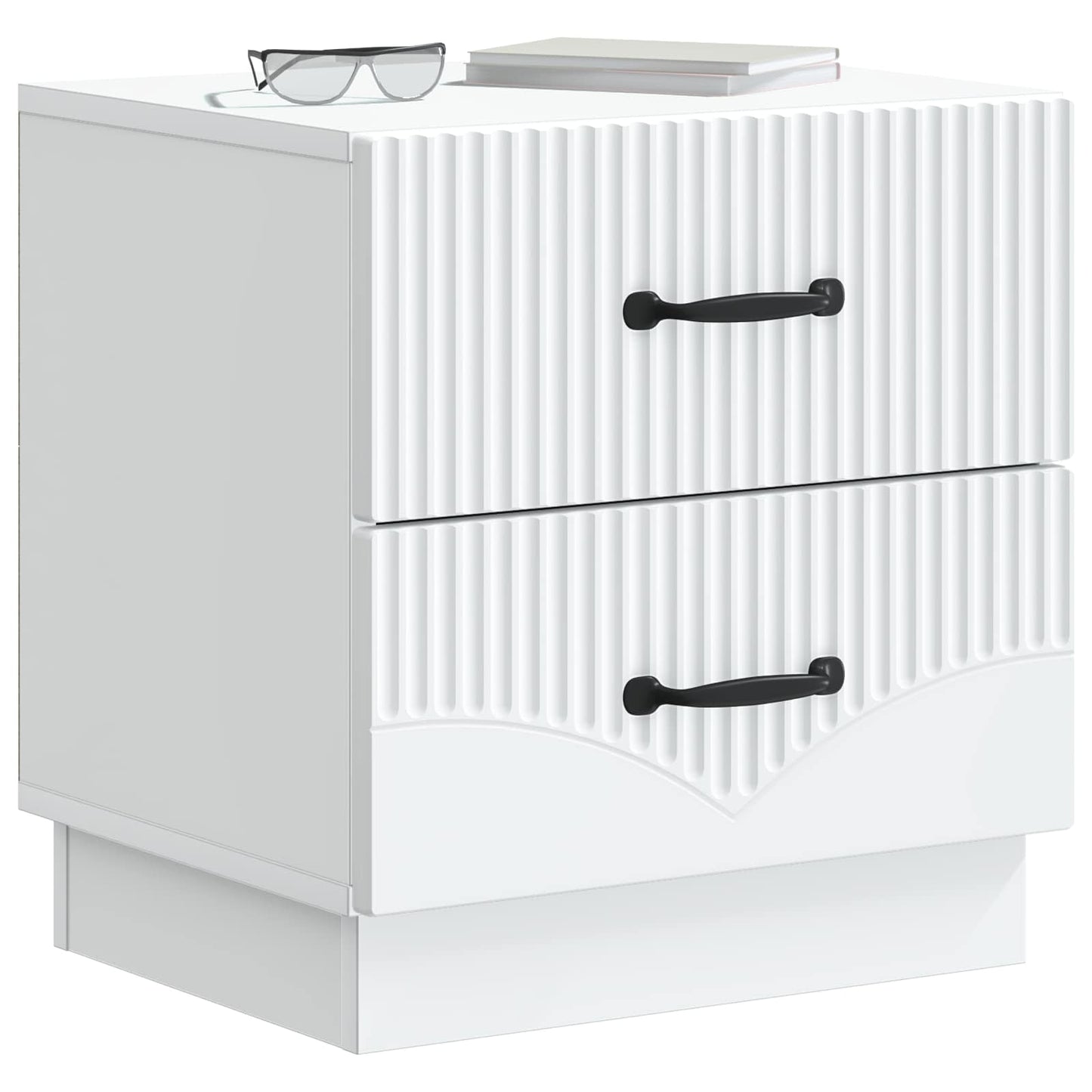vidaXL Bedside Cabinet White 43 x 34.5 x 44.5 cm Engineered Wood