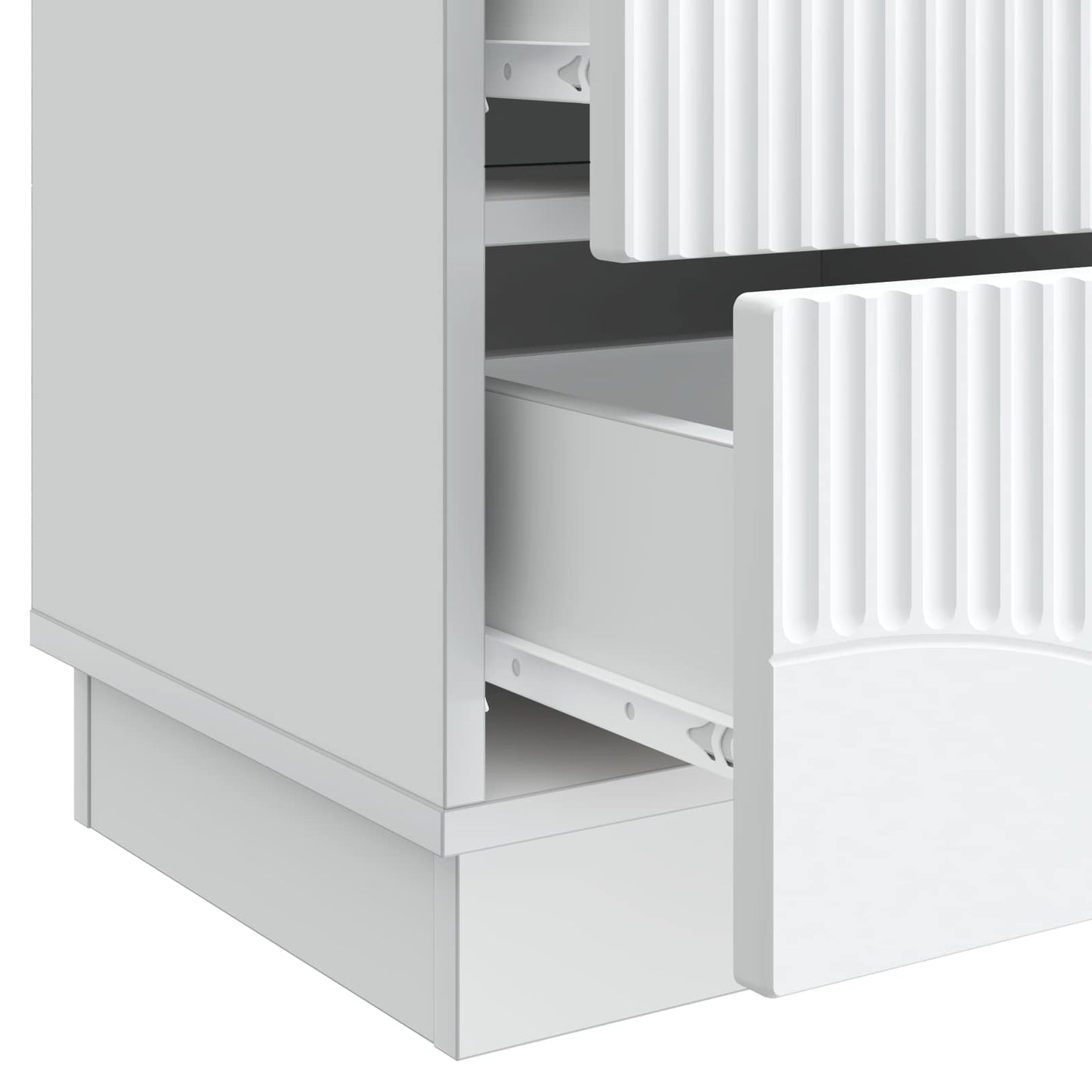vidaXL Bedside Cabinet 2 pcs White 43 x 34.5 x 44.5 cm Engineered Wood
