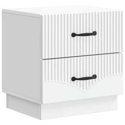 vidaXL Bedside Cabinet 2 pcs White 43 x 34.5 x 44.5 cm Engineered Wood