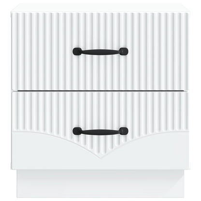 vidaXL Bedside Cabinet 2 pcs White 43 x 34.5 x 44.5 cm Engineered Wood