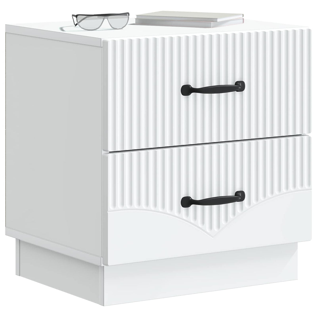 vidaXL Bedside Cabinet 2 pcs White 43 x 34.5 x 44.5 cm Engineered Wood