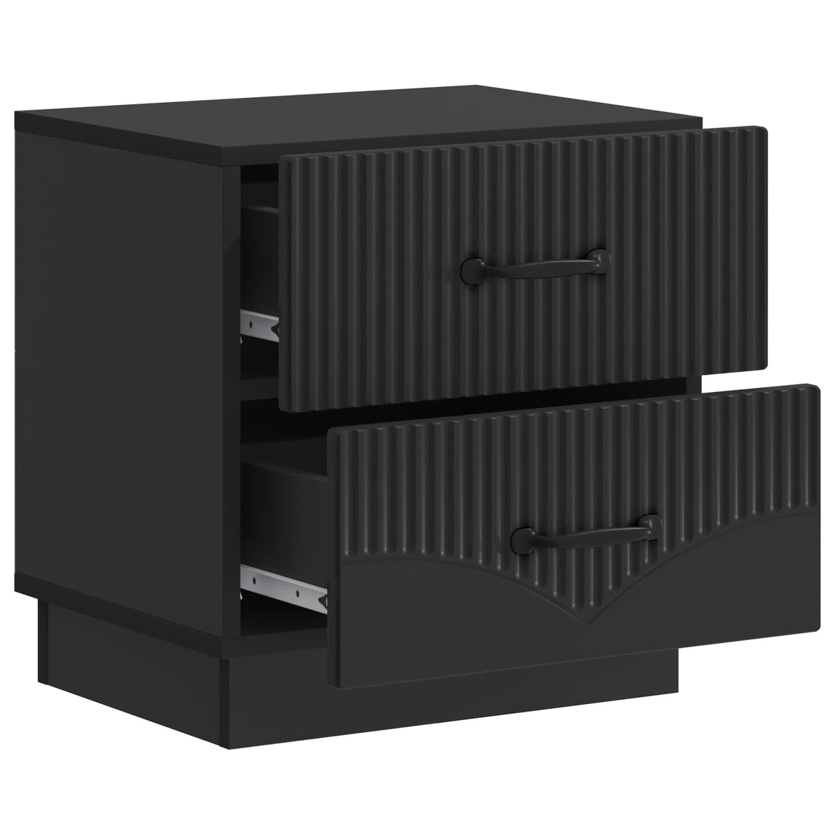 vidaXL Bedside Cabinet Black 43 x 34.5 x 44.5 cm Engineered Wood