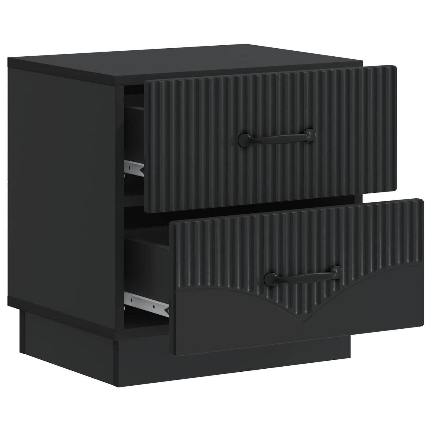 vidaXL Bedside Cabinet Black 43 x 34.5 x 44.5 cm Engineered Wood